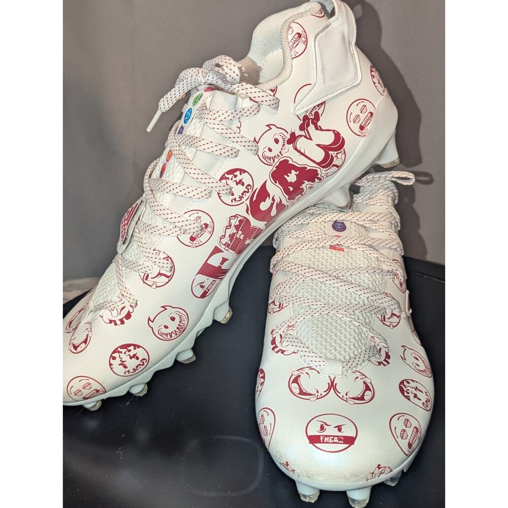 Adidas Football Cleats Mens 13 White Red Freak 22 Big Mood Emoji GZ6901 Soccer - Picture 5 of 9